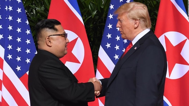 Nhà lãnh đạo Triều Tiên Kim Jong-un và Tổng thống Mỹ Donald Trump. Ảnh: Reuters