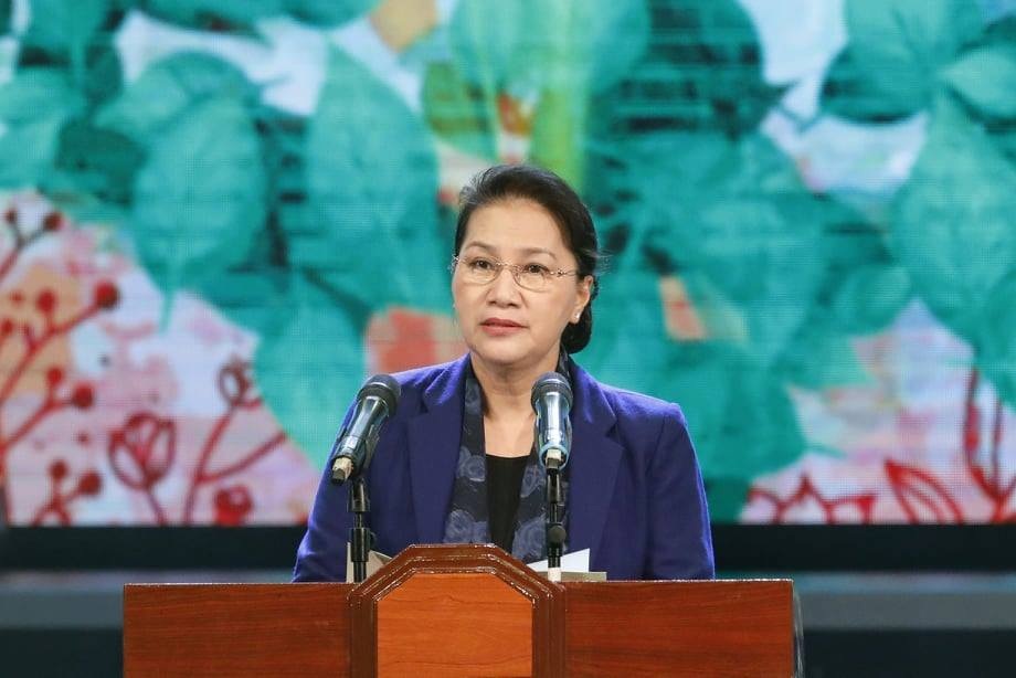 Chủ tịch Quốc hội Nguyễn Thị Kim Ngân phát biểu tại chương trình