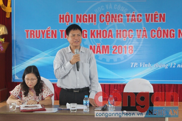 Ông Hoàng Nghĩa Nhạc, Phó Giám đốc Sở KH&CN nhấn mạnh vai trò của hoạt động truyền thông KH&CN