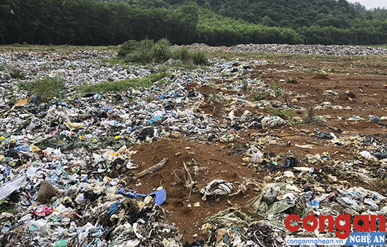 Bãi rác thải tập trung chỉ cách nhà dân khoảng hơn 50 m