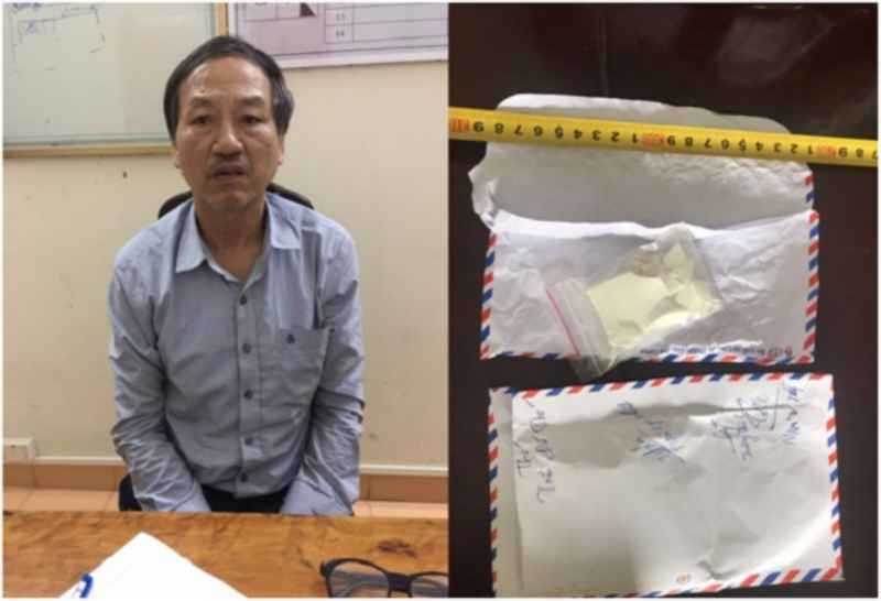 Đối tượng Nguyễn Văn Trường và tang vật thu giữ 11,2525g heroin