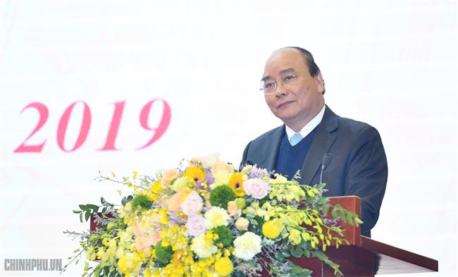 Thủ tướng Nguyễn Xuân Phúc phát biểu tại Hội nghị. Ảnh VGP/Quang Hiếu