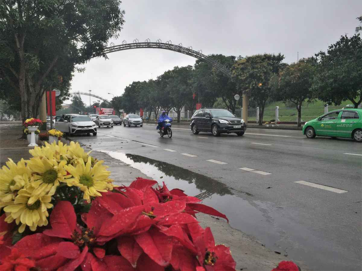 Thành phố Vinh đã có mưa sau chuỗi ngày nắng gắt