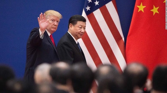Tổng thống Mỹ Donald Trump và Chủ tịch Trung Quốc Tập Cận Bình tại Hội nghị G20. Ảnh Getty