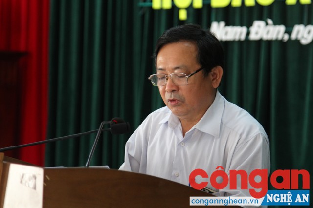 Đồng chí Trần Duy Ngoãn, Chủ tịch Hội Nhà báo tỉnh Nghệ An phát biểu bế mạc Hội báo Xuân Kỷ Hợi 2019