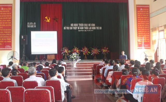 Sở Lao động - Thương binh và Xã hội Nghệ An tổ chức triển khai mô hình                                                                                            “Hỗ trợ can thiệp để giảm thiểu lao động trẻ em” tại xã Quỳnh Thanh, huyện Quỳnh Lưu