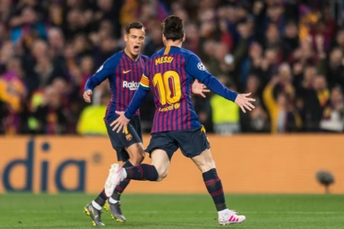 Lionel Messi và Philippe Coutinho giúp Barca dễ dàng đánh bại MU với tỷ số 3-0. (Ảnh: Getty)