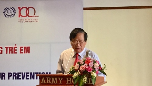 Ông Mai Đức Lộc, Phó Chủ tịch hội Nhà báo Việt Nam phát biểu tại Lễ phát động. (Ảnh: K.D)