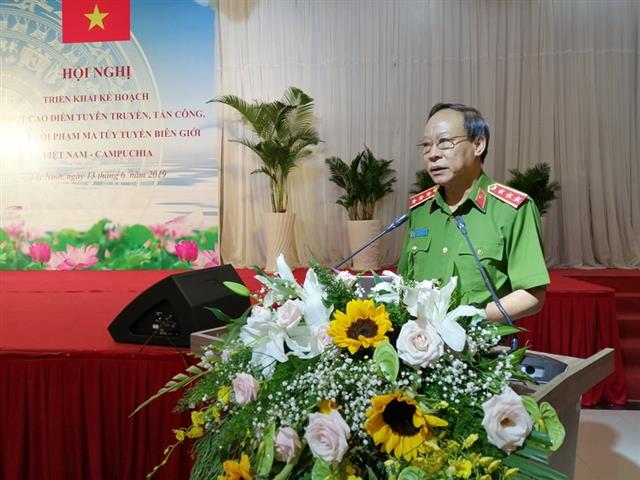 Thượng tướng Lê Quý Vương, Thứ trưởng Bộ Công an phát biểu tại Hội nghị