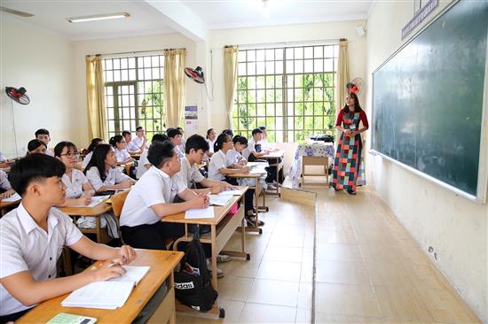 Một tiết học tại Trường THPT TP. Tây Ninh, tỉnh Tây Ninh. Ảnh: VGP/Đình Nam