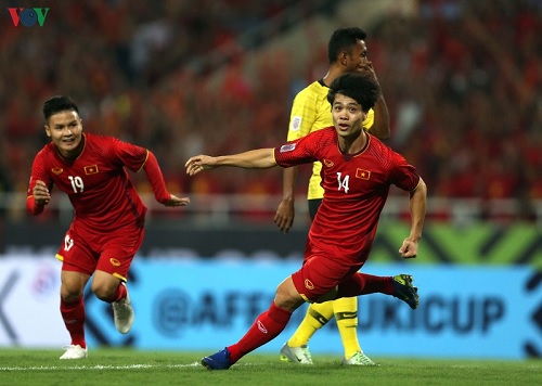 ĐT Việt Nam đã thắng thuyết phục ĐT Malaysia trong cả 2 lần chạm trán trên sân Mỹ Đình ở AFF Cup 2018. (Ảnh: Vy Vũ)