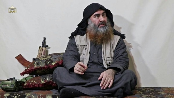 Thủ lĩnh IS Abu Bakr al-Baghdadi trong một video được công bố vào ngày 29/4/2019. (Ảnh: AFP)