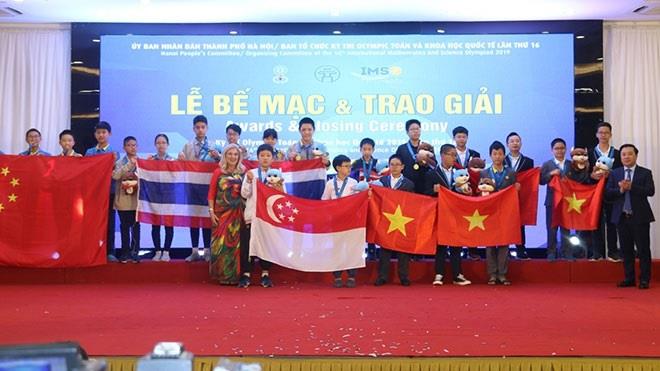 Việt Nam xếp thứ nhất toàn đoàn tại cuộc thi Olympic Toán và Khoa học quốc tế 2019