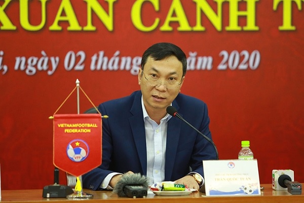 Ông Trần Quốc Tuấn chia sẻ về các mục tiêu dài hạn của bóng đá Việt Nam sắp tới. Ảnh: Nguyễn Bình.
