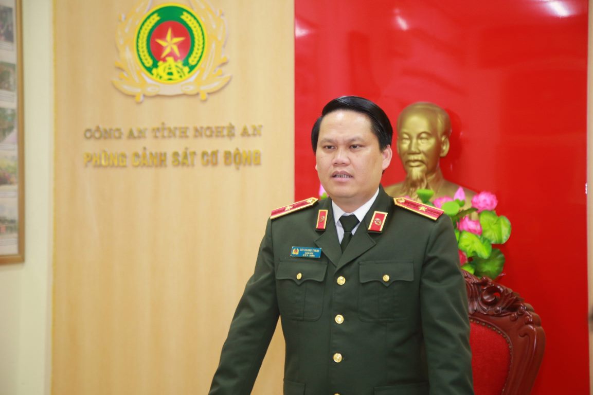 Giám đốc Công an tỉnh Nghệ An làm việc với Phòng Cảnh sát cơ động